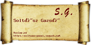 Soltész Gazsó névjegykártya